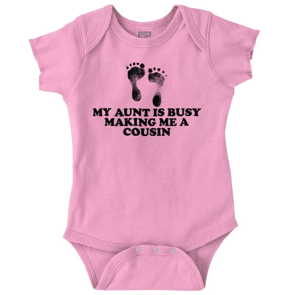 Proud Niece Nephew Excepting Auntie Romper Boys or Girls Infant Baby Brisco Brands NB