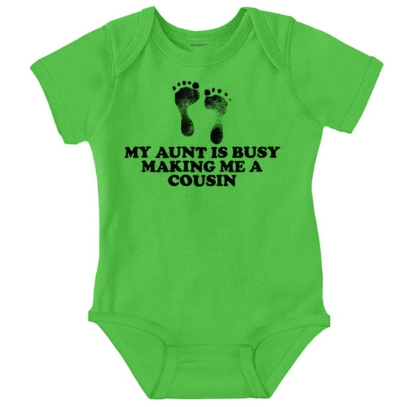 Proud Niece Nephew Excepting Auntie Romper Boys or Girls Infant Baby Brisco Brands NB