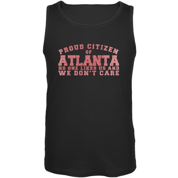 Proud No One Likes Atlanta Black Adult Tank Top - 2X-Large