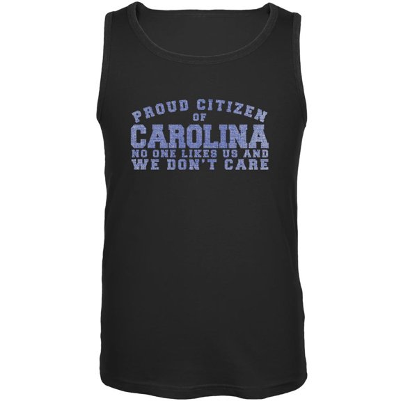 Proud No One Likes Carolina Black Adult Tank Top - Medium