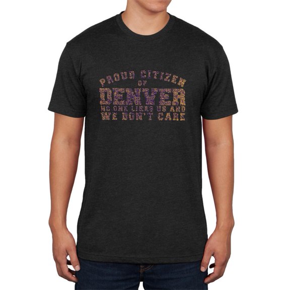 Proud No One Likes Denver Mens Soft T Shirt Vintage Black X-LG