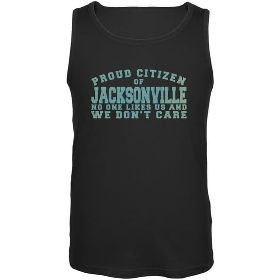 Proud No One Likes Jacksonville Black Adult Tank Top - Small