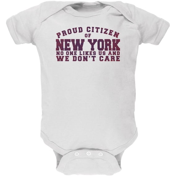 Proud No One Likes New York White Soft Baby One Piece - 12-18 months