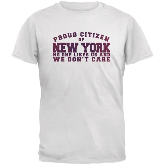 Proud No One Likes New York White Youth T-Shirt - Youth Small
