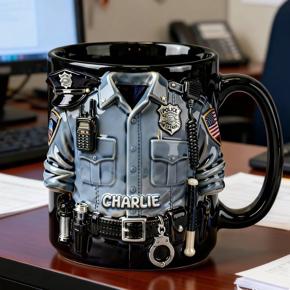 Proud Officer Coffee Mug – Personalized Gift for Police Officers