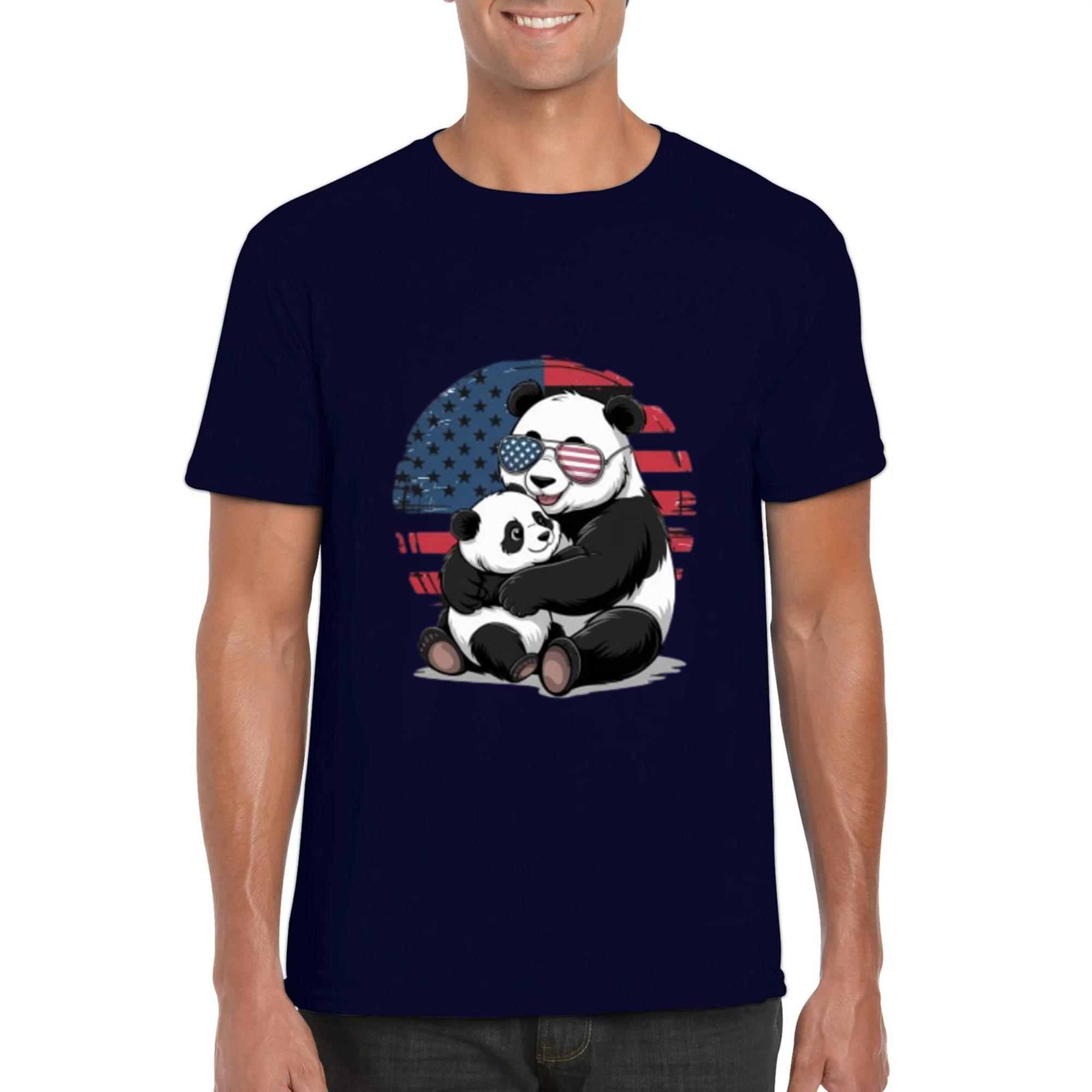 Proud Panda Mom 4th Of July Sunglasses USA Flag Animal T-Shirt, for men ...