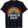thumbnail image 1 of Proud Papi LGBTQ Rainbow Support LGBT Gay Pride Month T-Shirt, 1 of 4