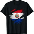 thumbnail image 1 of Proud Paraguayan Shirts | Torn Ripped Paraguay Flag T-Shirt, 1 of 3