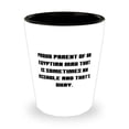 thumbnail image 1 of Proud Parent of an Egyptian Mau That is. Egyptian Mau Cat Shot Glass, Joke Egyptian Mau Cat Gifts, Ceramic Cup For Friends, Egyptian mau cat birthday present, Egyptian mau cat birthday gift ideas, 1 of 1