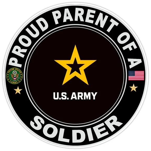 Proud Parent Of A Soldier Military Soldier Vinyl Decal Sticker