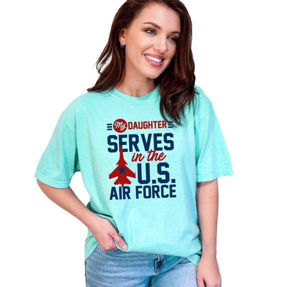 Proud Parent Supporting U.S. Air Force, Chalky Mint Comfort Colors T-Shirt, XL