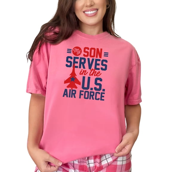 Proud Parent of Air Force Member, Crunchberry Comfort Colors T-Shirt, Large