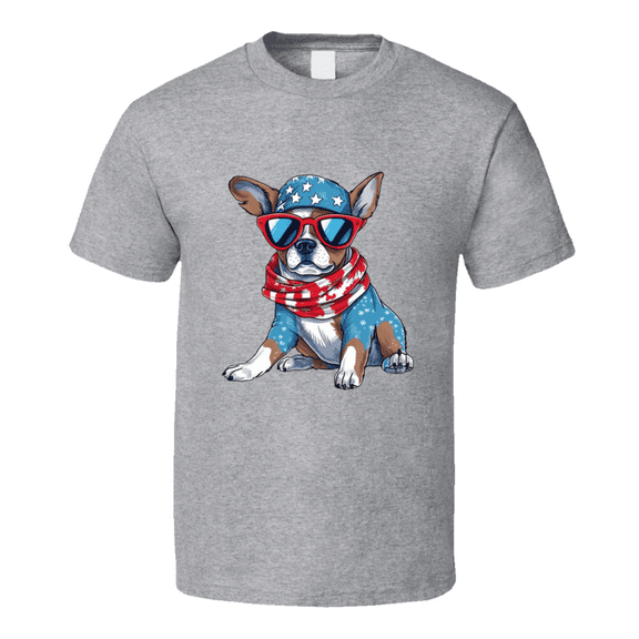 Proud Patriotic Dog Tee Usa Pride Tshirt July 4th T Shirt
