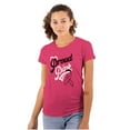 thumbnail image 1 of Proud Pink Breast Cancer Supporter Womens Slim Fit Graphic Tee Brisco Brands S, 1 of 4