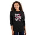 thumbnail image 1 of Proud Pink Supporter Breast Cancer Women Plus Size Long Sleeve Graphic Tee Brisco Brands 3X, 1 of 5