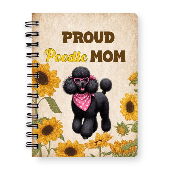 Proud Poodle Mom Happy Mother's Day with Love Spiral Bound Journal Poodles Dog Lover Gifts Idea 5x7in Spiral Notebook - 02003