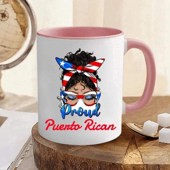 Proud Puerto Rican 3A Ceramic Mug Cup Puerto Rican Themed Coffee Mug With Proud Puerto Rican Pattern Design Tea Cup Dining Mug Four Seasons Drinking M