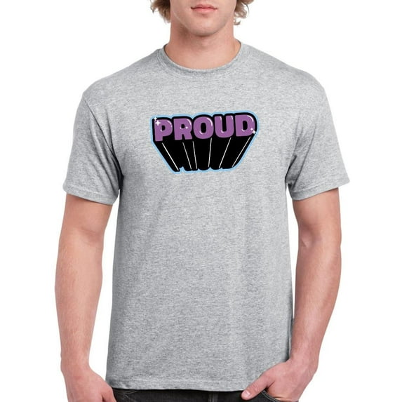 Proud Purple Banner T-Shirt Men -Smartprints Designs, Male 3X-Large