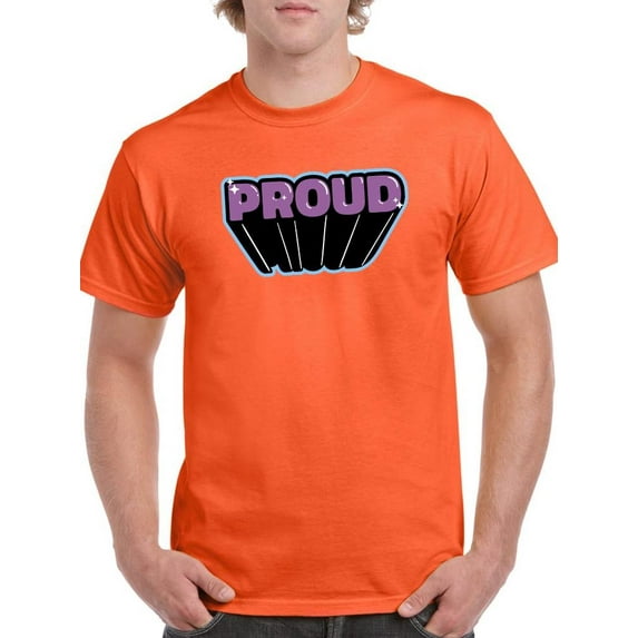 Proud Purple Banner T-Shirt Men -Smartprints Designs, Male 5X-Large