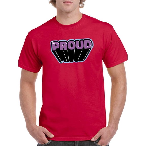 Proud Purple Banner T-Shirt Men -Smartprints Designs, Male Large