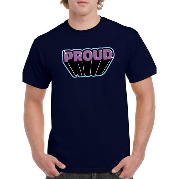 Proud Purple Banner T-Shirt Men -Smartprints Designs, Male Small