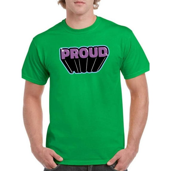 Proud Purple Banner T-Shirt Men -Smartprints Designs, Male x-Large
