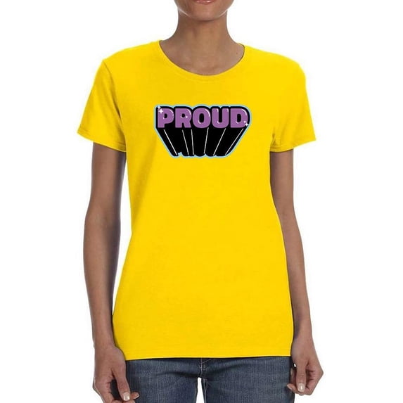 Proud Purple Banner T-Shirt Women -Smartprints Designs, Female 3X-Large