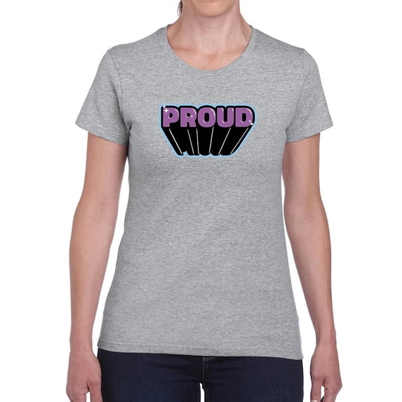 Proud Purple Banner T-Shirt Women -Smartprints Designs, Female Large