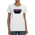 thumbnail image 1 of Proud Purple Banner T-Shirt Women -Smartprints Designs, Female Large, 1 of 4
