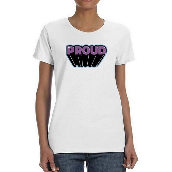 Proud Purple Banner T-Shirt Women -Smartprints Designs, Female Large