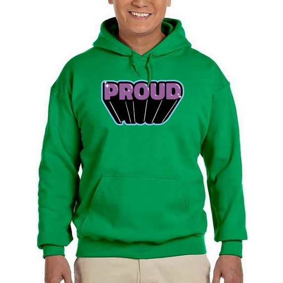 Proud Purple Glitter Banner Hoodie Men -Smartprints Designs, Male Medium