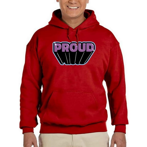 Proud Purple Glitter Banner Hoodie Men -Smartprints Designs, Male Medium