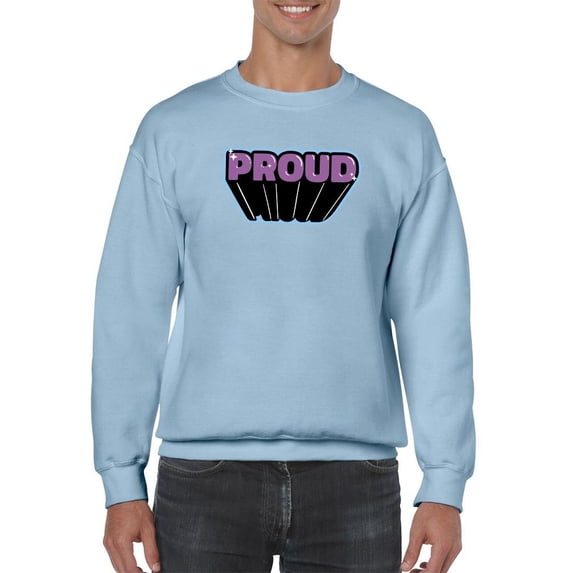 Proud Purple Glitter Banner Sweatshirt Men -Smartprints Designs, Male XX-Large