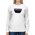 thumbnail image 1 of Proud Purple Glitter Banner Sweatshirt Women -Smartprints Designs, Female 3X-Large, 1 of 4