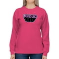 thumbnail image 1 of Proud Purple Glitter Banner Sweatshirt Women -Smartprints Designs, Female 5X-Large, 1 of 4