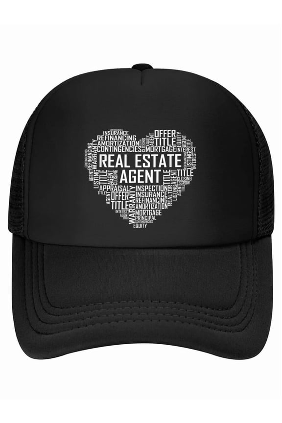 Proud Real Estate Agent Heart Gift House Seller Gifts Baseball Cap
