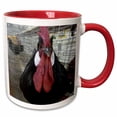 thumbnail image 1 of 3drose, Proud Rooster, 11oz Two-tone Red Mug, 1 of 6