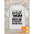 thumbnail image 1 of Greenink Proud Rugby Mum for men 180G 100% Cotton white Classic Unisex Shirt Cotton tshirts Unique Design Unisex Shirt Crewneck tshirts Funny Unisex Shirt Short Sleeve tshirts, 1 of 7
