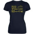 thumbnail image 1 of Proud Scout Mom Gold Juniors Soft T Shirt Navy X-LG, 1 of 1