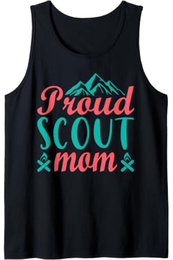 Proud Scout Mom Playful Scouting Tank Top Size S-3XL
