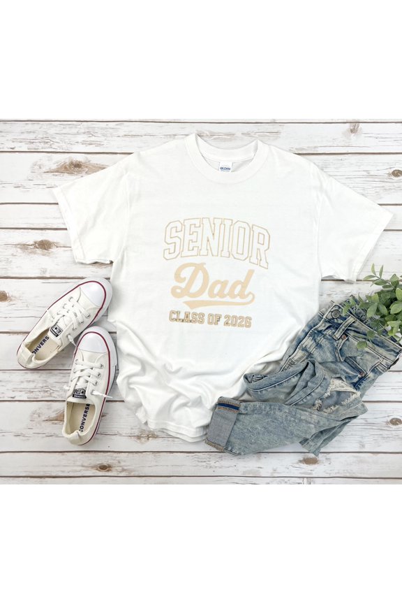 Proud Senior Dad Class Of 2026 Funny Graduation Family Father Gift Unisex T-Shirt, up to size 5XL