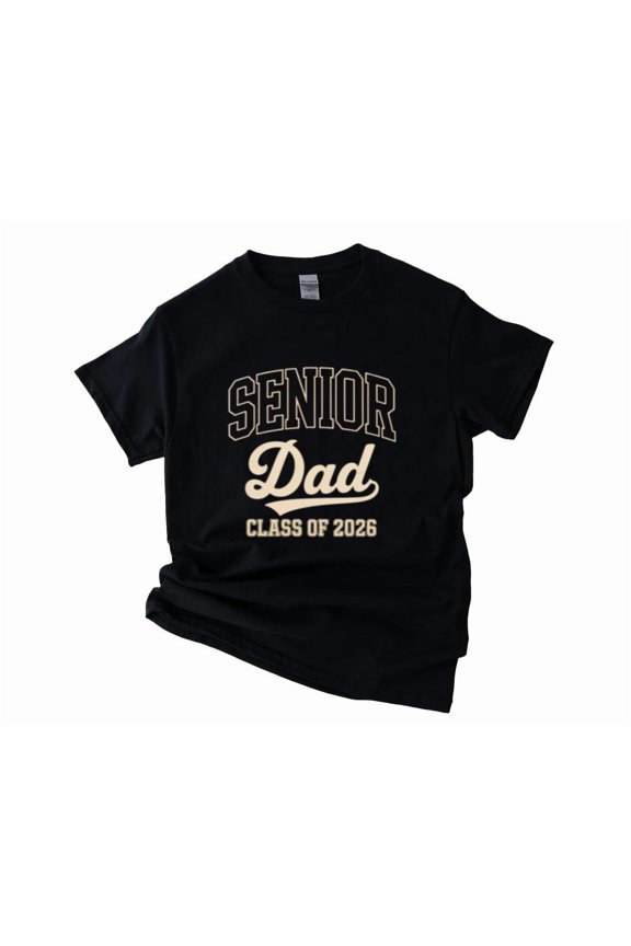 Proud Senior Dad Class Of 2026 Funny Graduation Family Father Gift Unisex T-Shirt, up to size 5XL