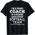 thumbnail image 1 of Proud Softball Coach Funny Gift T-Shirt Awesome Team Appreciation Men Women Apparel Retro Style Graphic Tee, 1 of 6