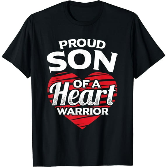 Proud Son of Heart Warrior Heart Surgery Bypass Surgery ICD T-Shirt