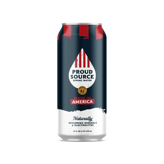 Proud Source Spring Water, 16 fl oz, Can