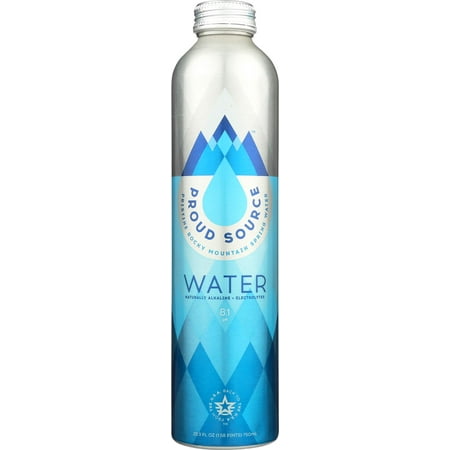 Proud Source Water, Spring Water Naturally Alkaline Electrolytes, 25.3 Fl Oz