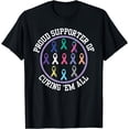 thumbnail image 1 of Proud Supporter Curing All Cancers Ribbons Awareness T-shirt, 1 of 2