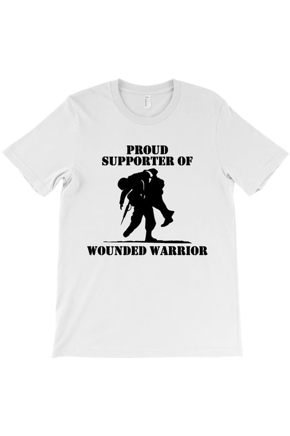 Proud Supporter Of Wounded Warriors, Military Veteran Charity Support - USA Printed G3406 Unisex T-Shirt, Up to Size 5XL