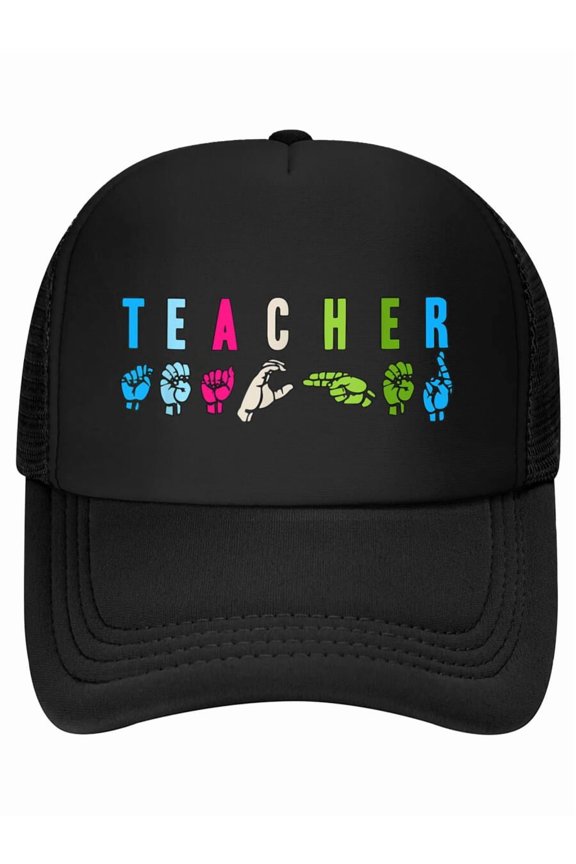 Proud Teacher ASL Sign Language Gestures Baseball Cap