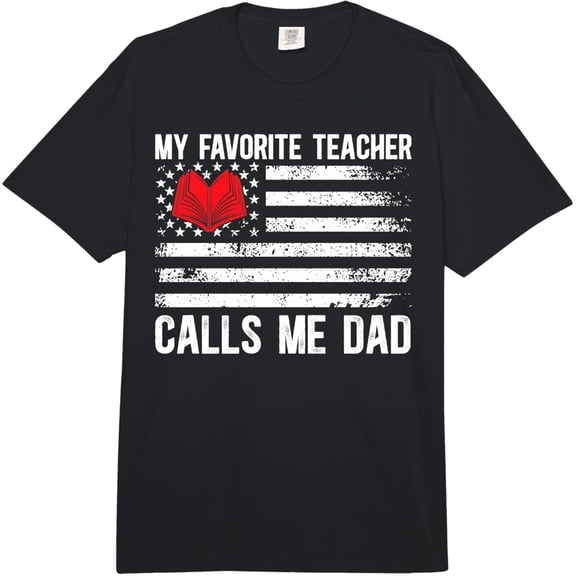 Proud Teacher Dad of A Teacher Father Adult Heavyweight Adult T-shirt